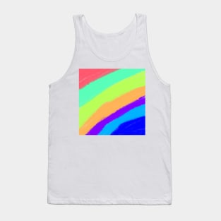 Colorful red blue green watercolor abstract art Tank Top